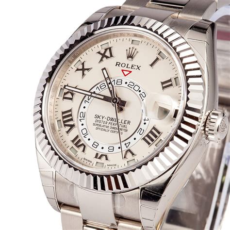 rolex oyster perpetual sky dweller white gold price|rolex sky dweller for sale.